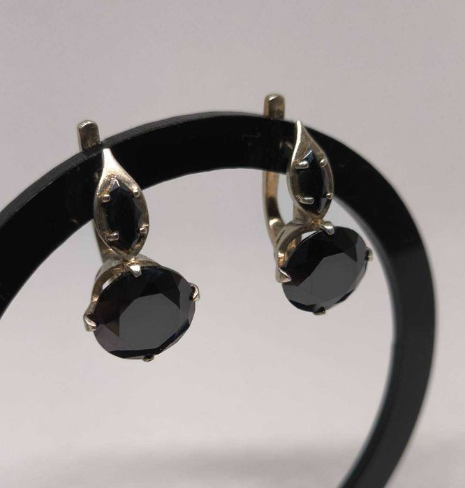 Сребърни обеци с инкрустации – проба 925 | 10,01 гр. - Нови!