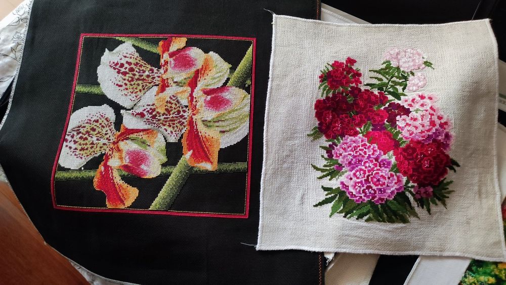 Вышитые работы без оформления