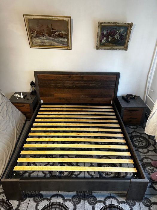 Pat Somiera 160x200 cu 2 noptiere Aramis MOBEXPERT