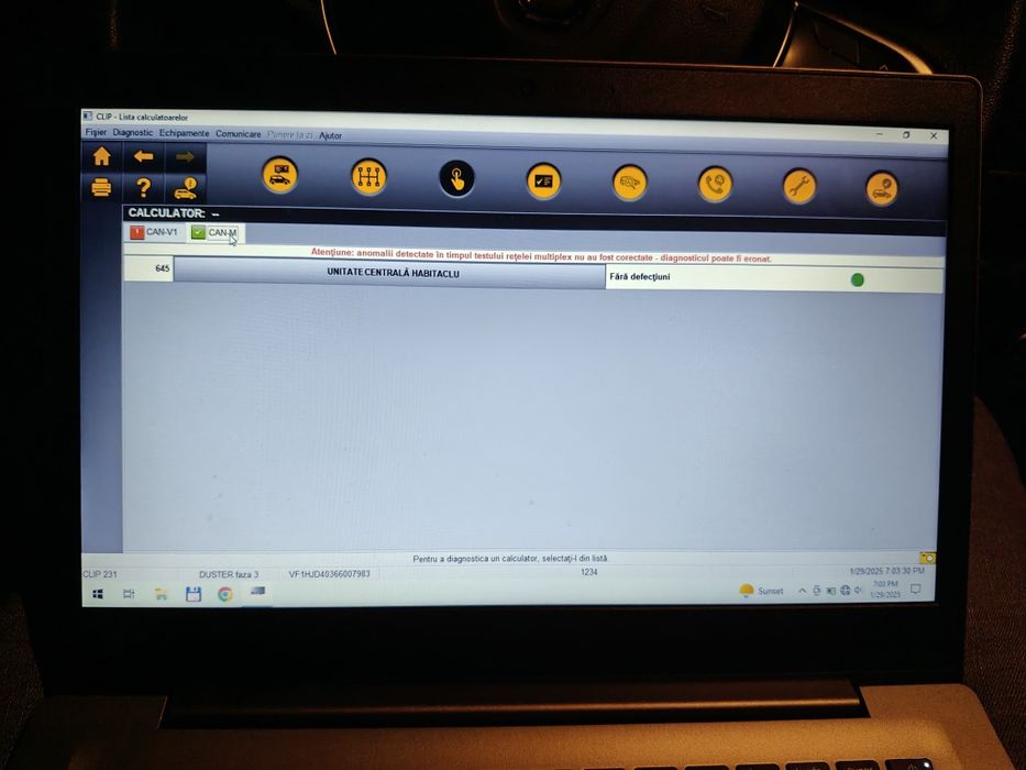 Can Clip Dacia Renault diagnoza dedicata