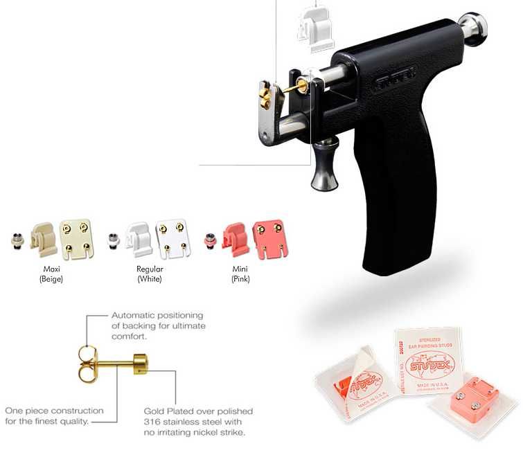 Пистолет Studex для прокалывания ушей. Pistalet Studex
