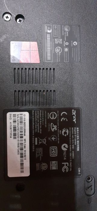 Acer Aspire E1 – Intel  1,8Ghz, 8 GB RAM, 320 GB