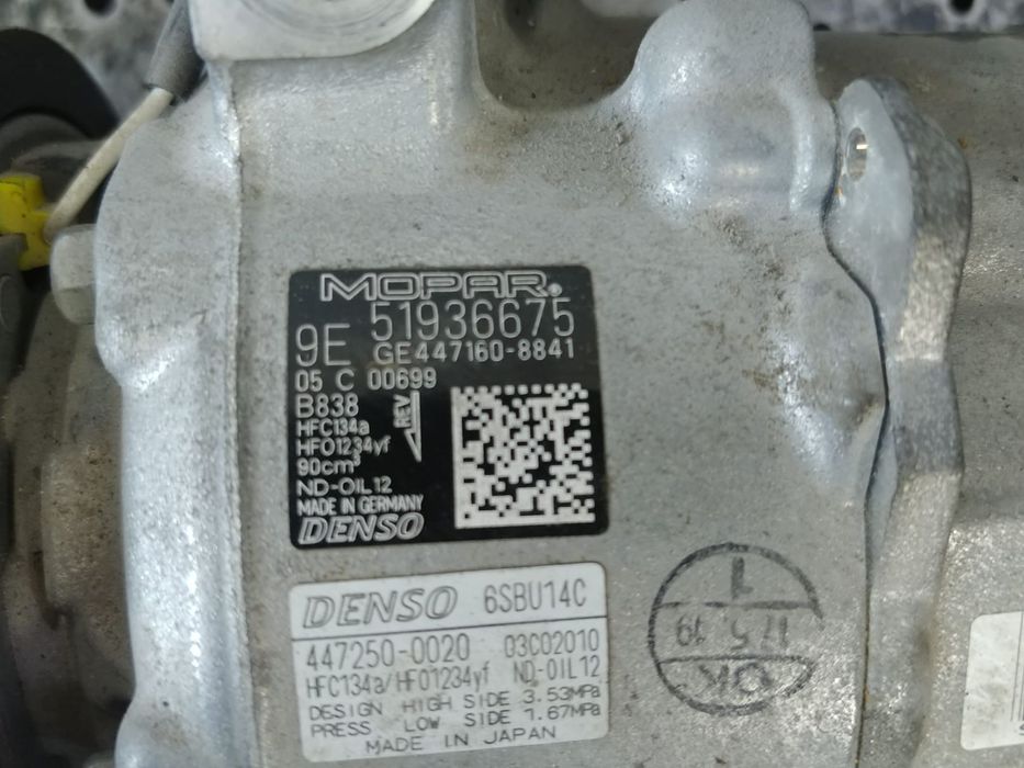 compresor clima ac 1.6 b  1.6 d  fiat 500x jeep renegade  447250-0020  51936675  447160-8841