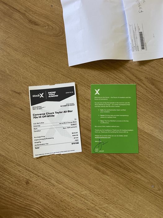 Off-White Converse Chuck Taylor All Star Highs in conditie excelenta!