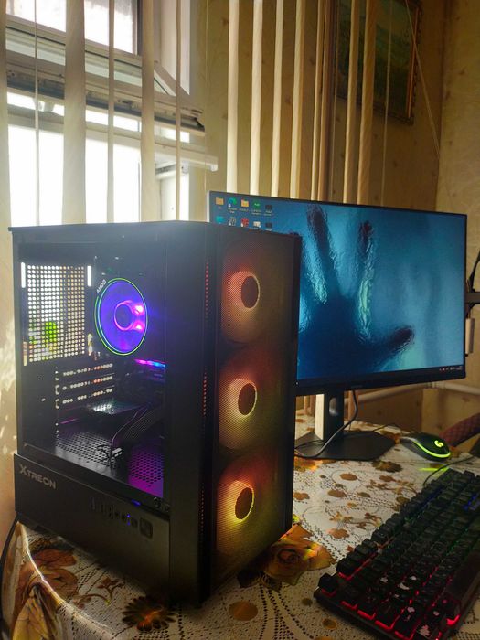Новый компьютер Ryzen 5 4600G с Wi-Fi, монитор 27" с частотой 200Hz
