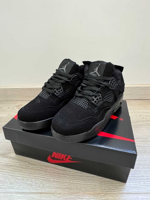 Adidasi AIR JORDAN 4 Black Cat - Produs Nou NIKE - Full Box