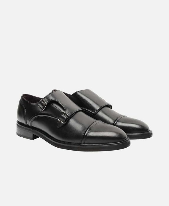 Елегантни мъжки кожени обувки Baldessarini тип Double monkstraps
