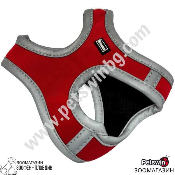 Нагръдник за Куче - XS, S, M, L - Червен- Soft Elastic Reflective Vest