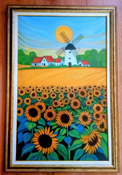 Tablou original pictat pe panza, 50x80 cm