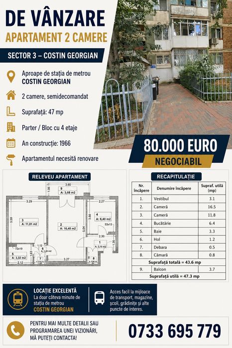 Apartament 2 camere — fotografia 1