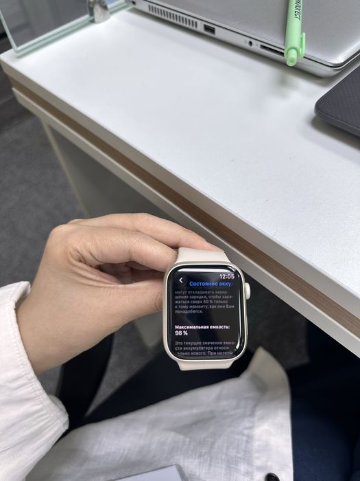 Iwatch 8 45mm orginal 98% karobka zaryadkasi bilan
