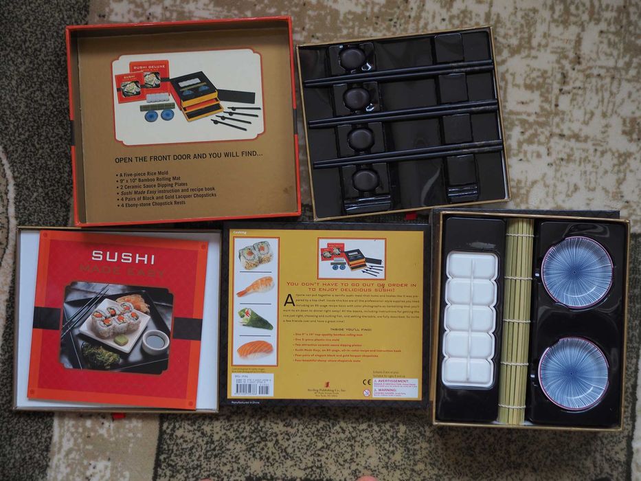 Instrumente preparare Sushi - carte, veselă, ustensile și bețișoare