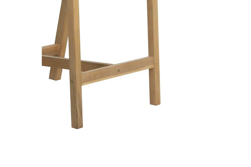 Стилен бар стол Puzzle-home Luciana, Акациев масив, Бежова възглавница