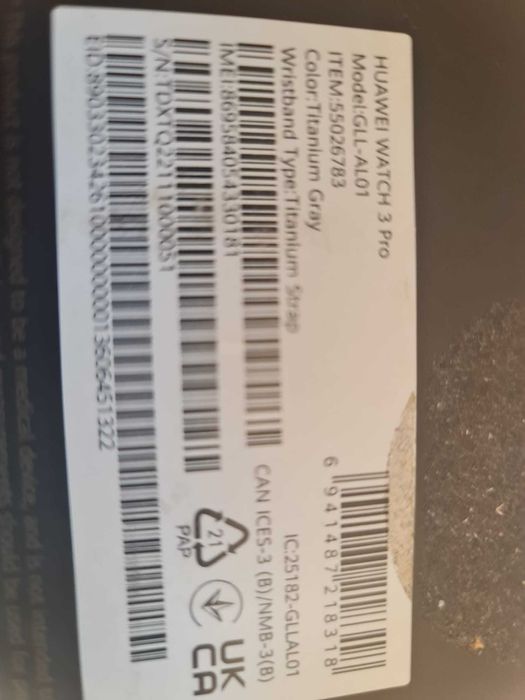 Huawei watch 3 PRO carcasa titan geam safir esim 48 mm