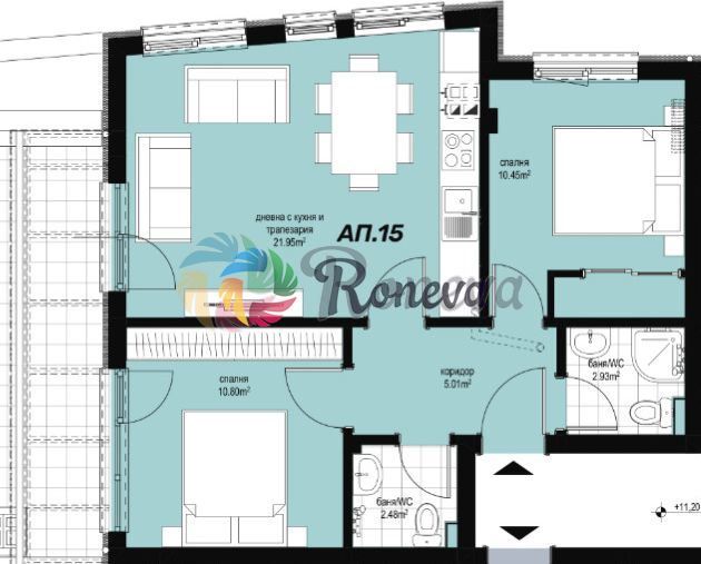 Продава се Тристаен апартамент в Варна, Аспарухово - 92 кв.м за 552 €/кв.м - Снимка #1