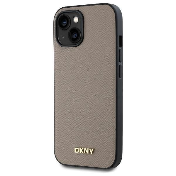 Dkny dkhmp15spghlme iphone 15 6.1" beige hardcase grained metal logo m