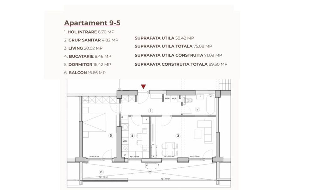 Apartament 2 camere, 75.08 mp, ansamblu 0% Comision Achizitie, Calea S — fotografia 2