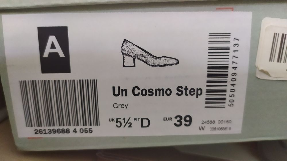 Нови дамски обувки с ток Кларкс / Clarks 39 номер - естествена кожа