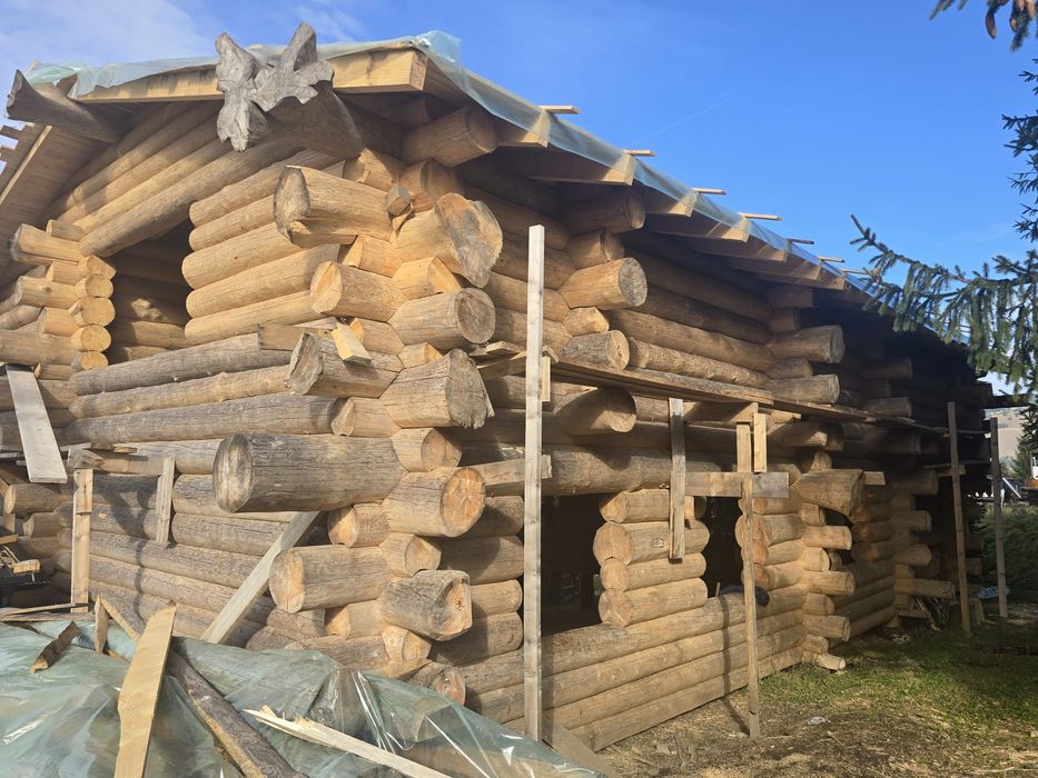 Vand cabana lemn rotund