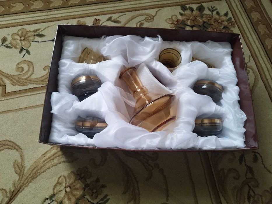 Коньячный набор Чешское стекло.