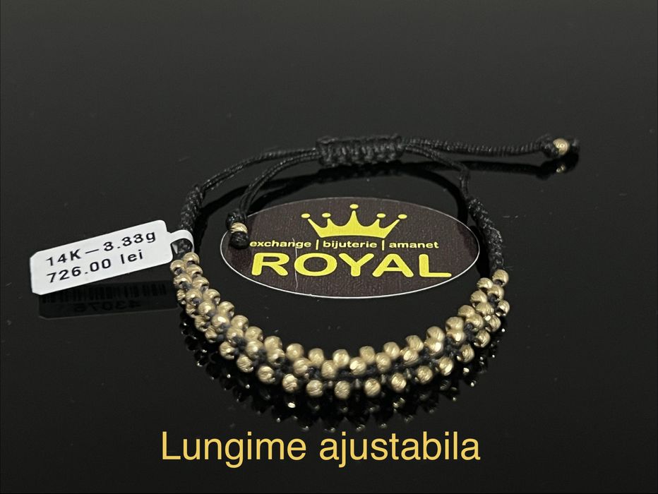 Bijuteria Royal CB : Bratara cu snur aur 14k 3,33gr