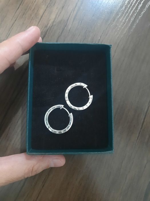 Серебро  925 проба серьги bulgari