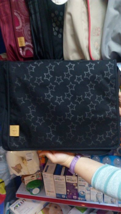 Чанта за количка Lassig Messenger Casual Reflective Stars black LMB101