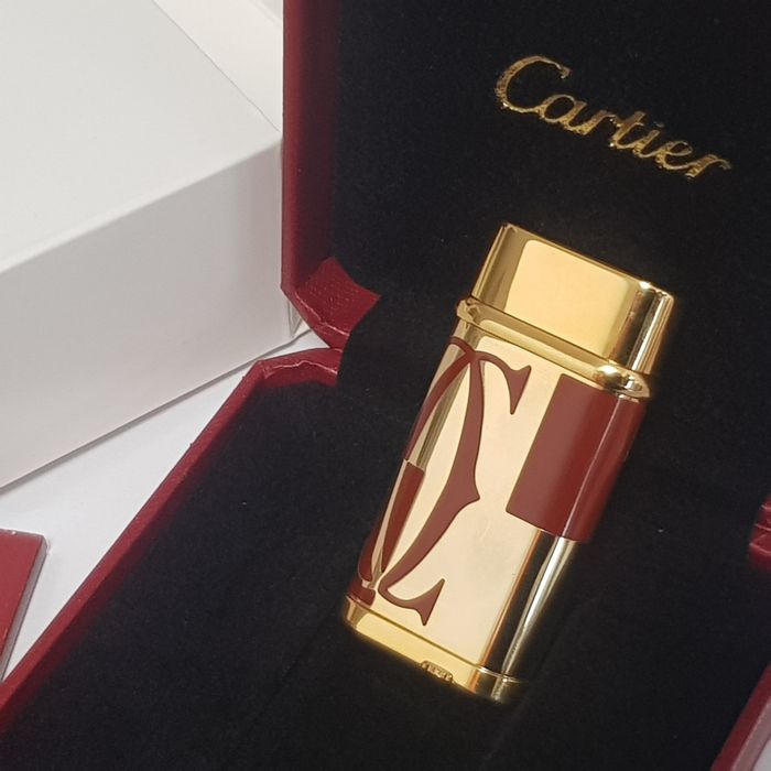 Bricheta Cartier, cutie inclus, rosu/auriu