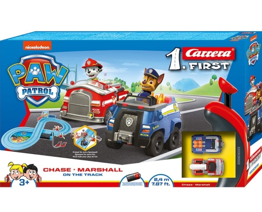 Set pista de joaca Carrera Paw Patrol - Chase si Marshall, 2.4 m