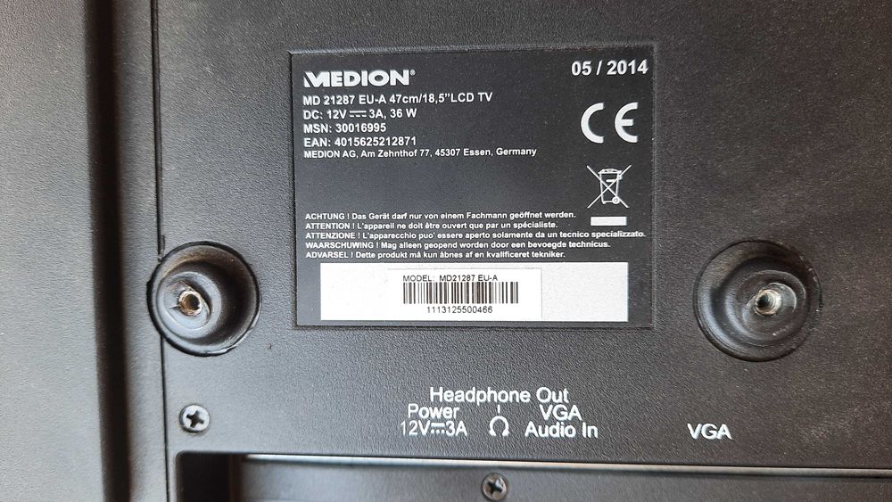 LED телевизор MEDION 12V