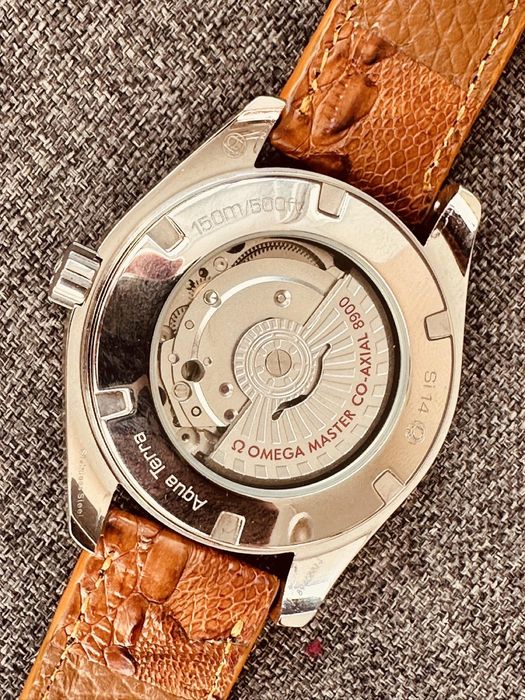 Omega Aqua Terra автоматичен мъжки часовник кожена кайшка