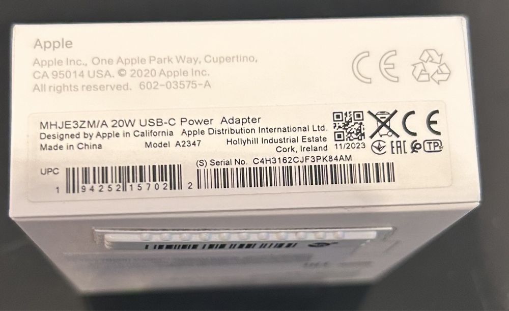 Адаптер APPLE оригинальный