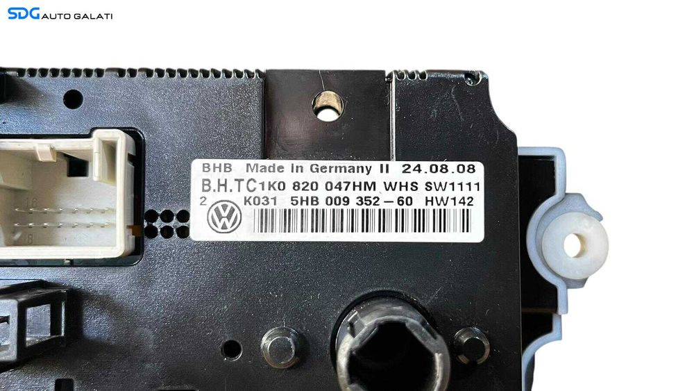 Panou Modul Unitate Comanda AC Aer Conditionat Clima Climatic Volkswagen Passat B6 2005 - 2010 Cod 1K0820047HM 5HB009352 [LC0580]