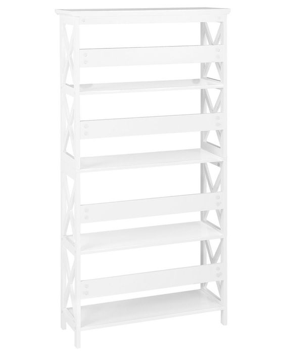 NOU Biblioteca cu 4 rafturi "FOSTER", alb
