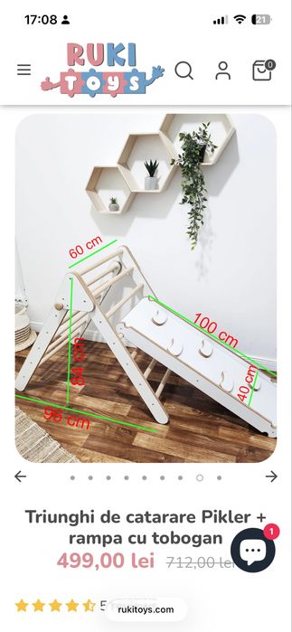 Vand triunghi Pikler si placa de echilibru  in stare foarte buna!