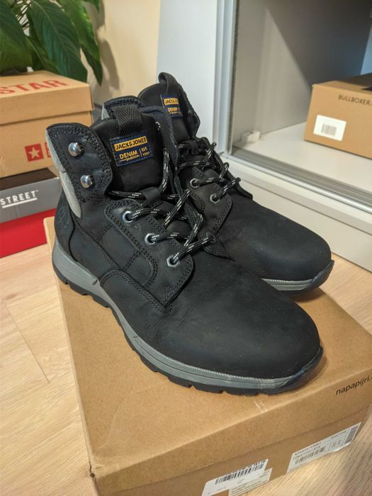 Bocanci piele cu sireturi Jack & Jones