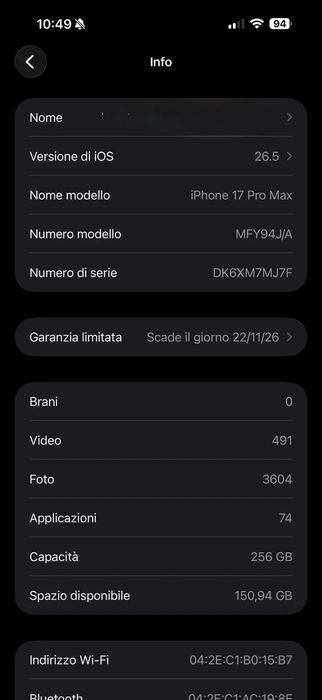 Apple iPhone 17 Pro Max 256GB Cosmic Orange • 100%