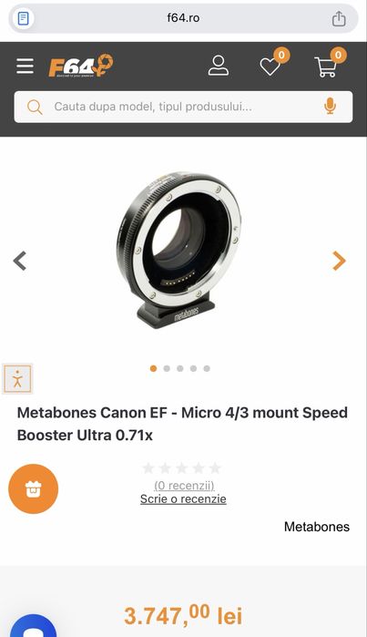 Adaptor Montura EF MFT Micro 4/3 METABONES ULTRA Speedboster 0.71x