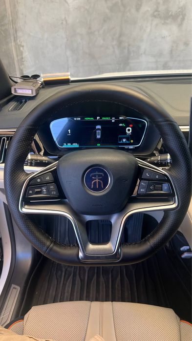 Чехол для руля из натуральной кожи для BYD с пошивом