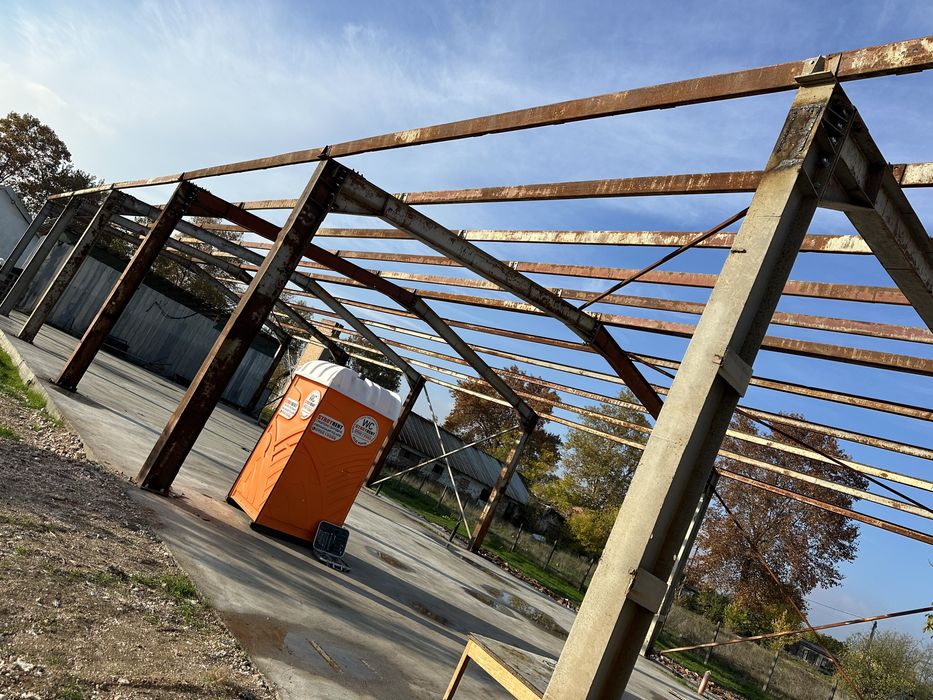 Метална ригелово хале, една арка