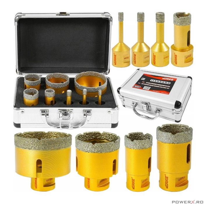 Set 8 carote diamantate pentru piatra, gresie si beton 6-68mm M14