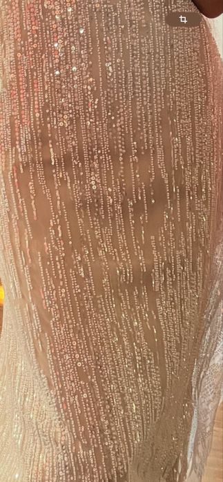Materiale textile Dantela, organza sidefata si tafta rigida bej