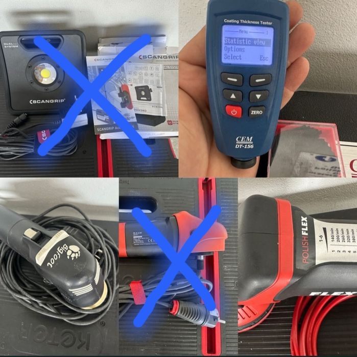Aparat polish Flex / Rupes / Lampa Scangrip / Aparat masurat vopsea