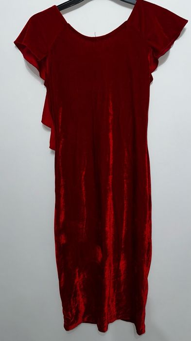 Rochie din catifea roșie mărimea 36
