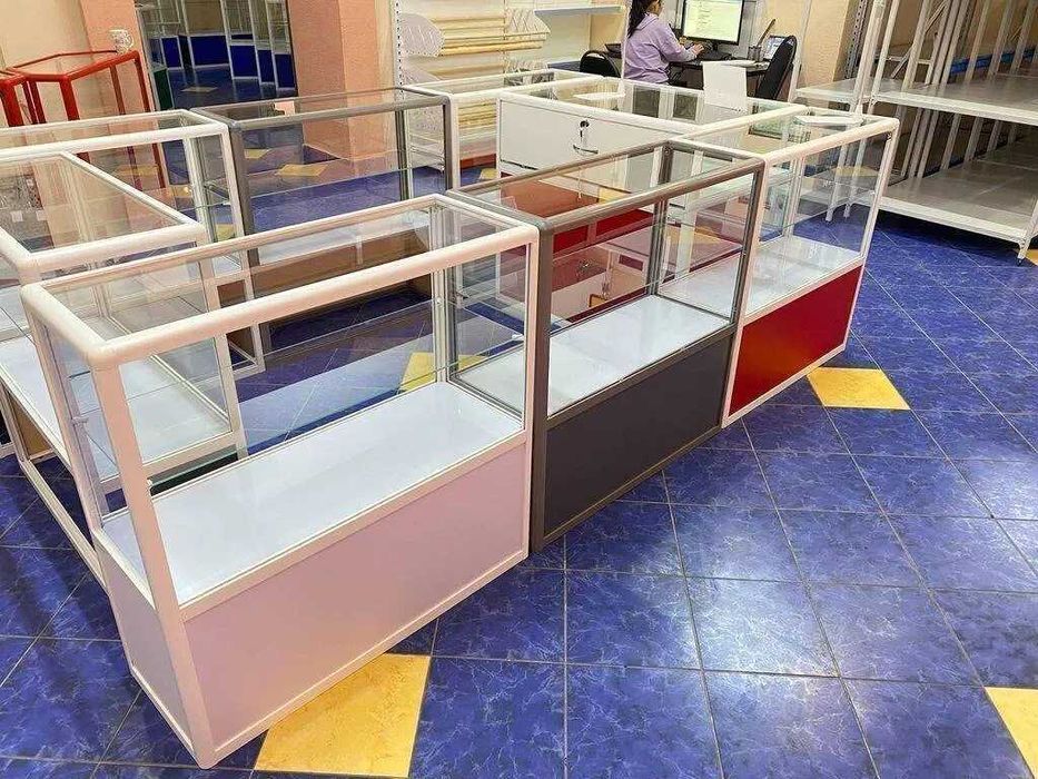 Прилавок витрина, стеклянная, metal oynaly vitrina va prilavkalar