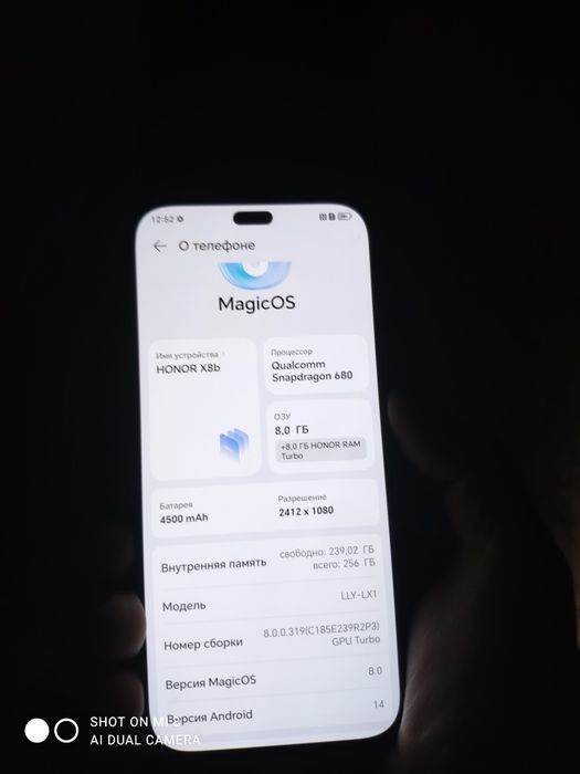 Ассаломуалайкум HONOR X8b 8/256gb Black telefon sotiladi