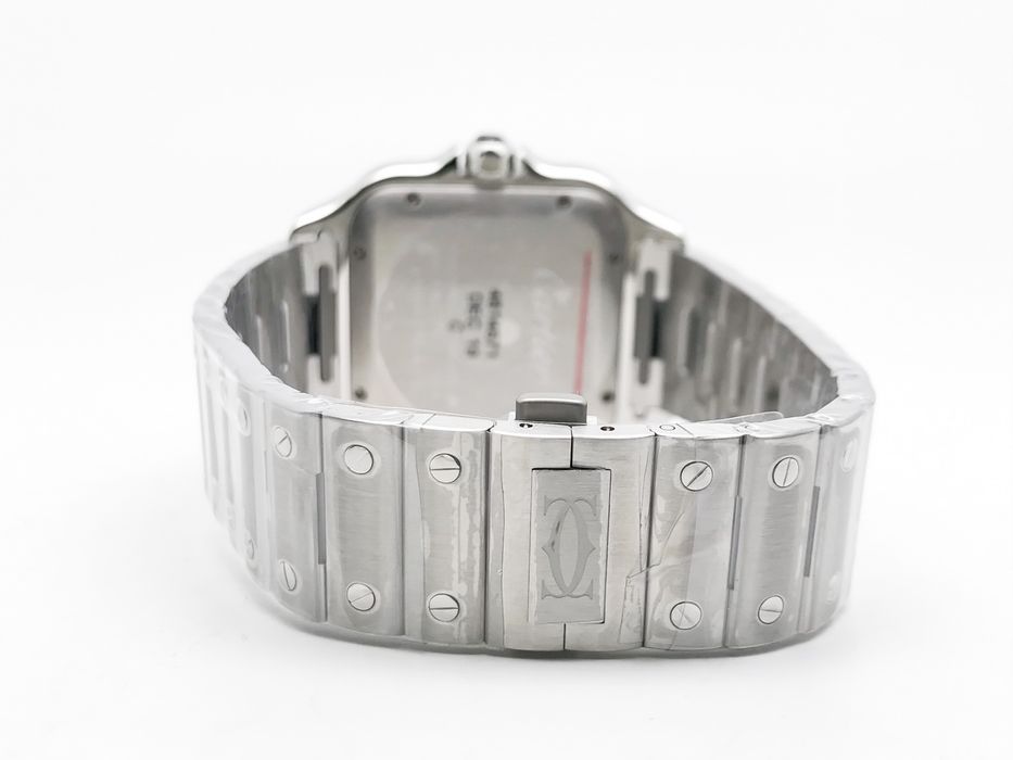Cartier Santos de Cartier 40mm - сив циферблат - стоманена гривна - автоматичен - QC снимки