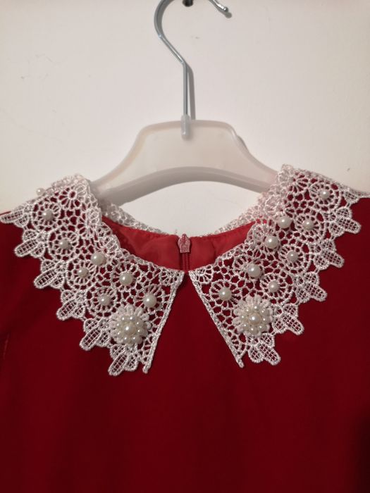 Rochie roșie catifea