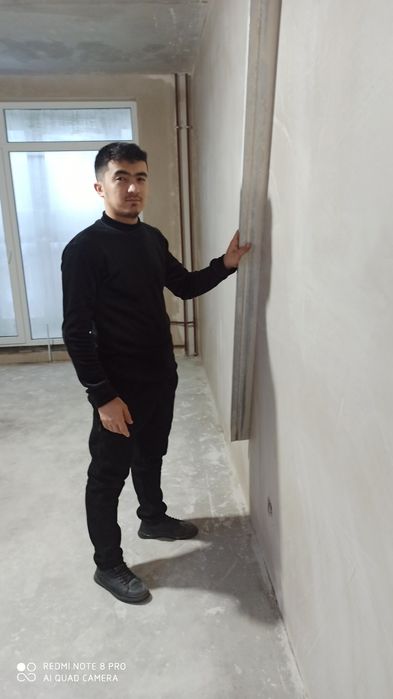 Штукатурка стен под маяк ручная