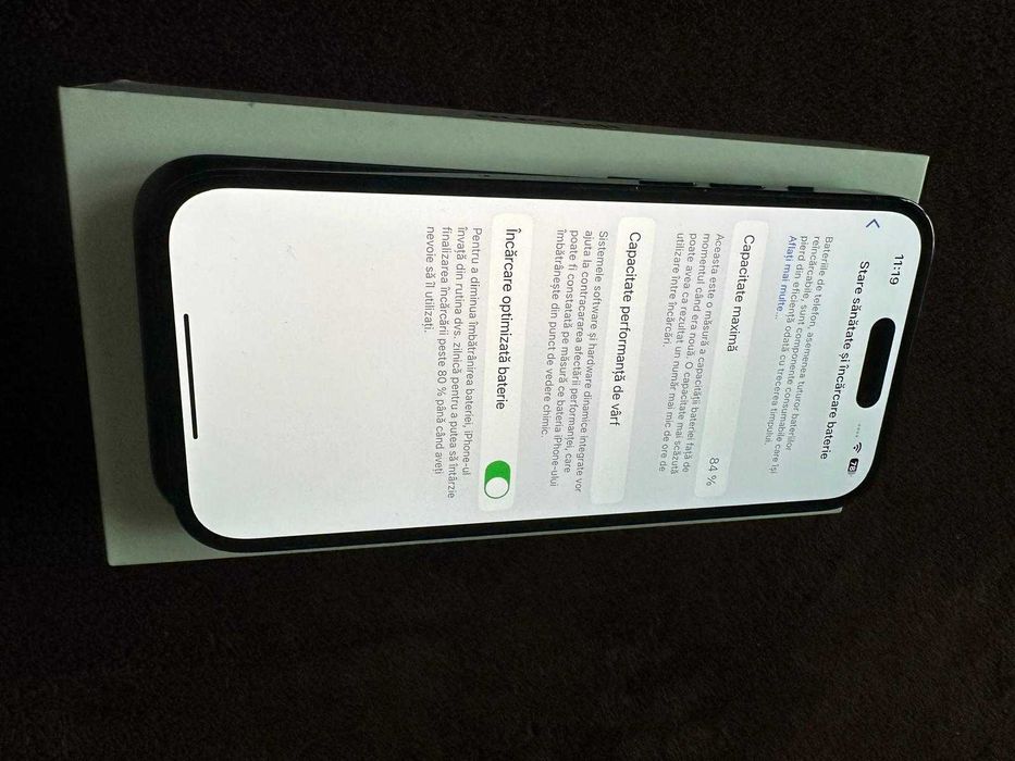 Iphone 14 Pro 128 GB Negru Bateria 84% Liber de retea Impecabil